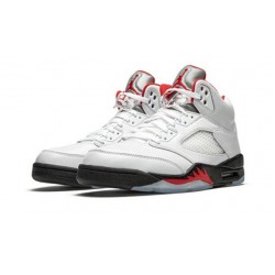 PK Shoes Jordan 5 Fire Red Jordan TRUE WHITE DA1911 102