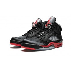 PK Shoes Jordan 5 Satin Bred NOIR/UNIVERSITE ROUGE Jordan NOIR 136027 006