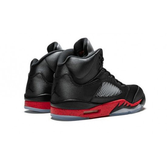 PK Shoes Jordan 5 Satin Bred NOIR/UNIVERSITE ROUGE Jordan NOIR 136027 006