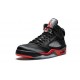 PK Shoes Jordan 5 Satin Bred NOIR/UNIVERSITE ROUGE Jordan NOIR 136027 006