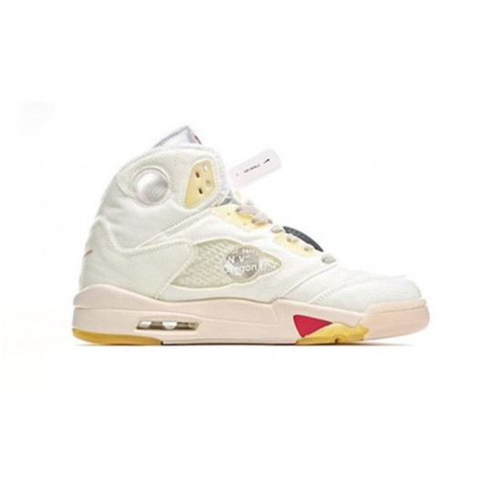 PK Shoes Jordan 5 White Sail/Fire Red-Muslin-Black Jordan Red Black CT8480 100